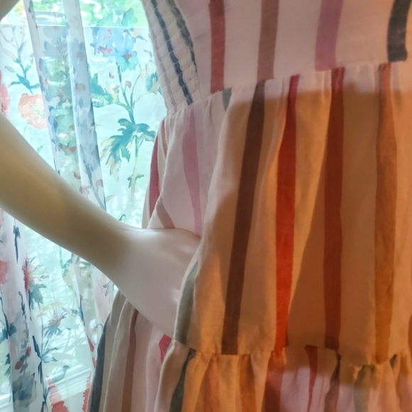 American Eagle Outfitters Red and Orange Halter Sundress - Picture 2 of 7